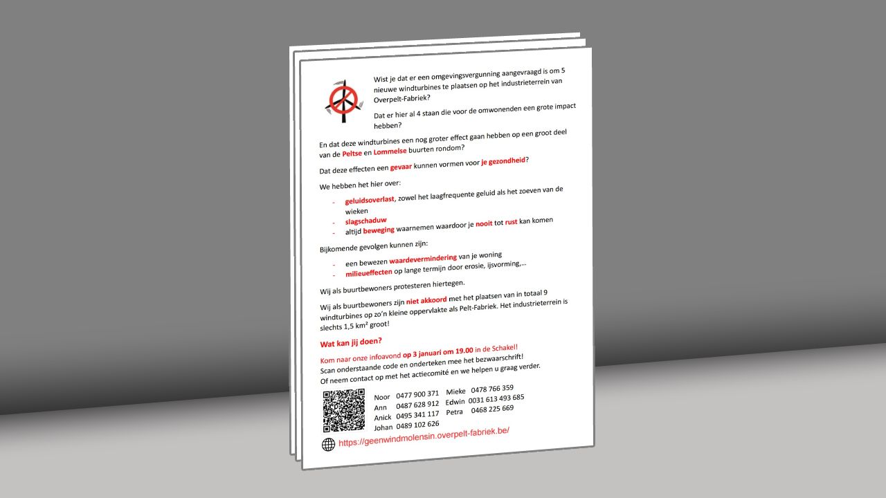 Flyers worden gemaakt en binnenkort verspreid